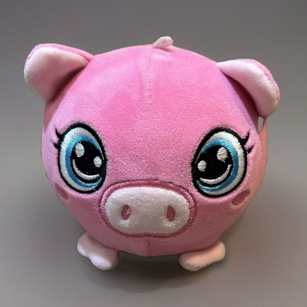 Stress Gear Fluffy Friends Squishy Pig Fun Hot Pink Pig Plush Stress Balls